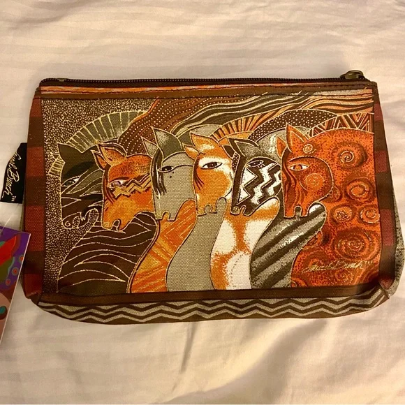 NWT Laurel Burch Horses Makeup Bag/Pouch - Picture 1 of 4